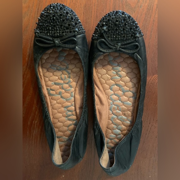 Sam Edelman Beatrix Sparkly Spiky Toe Ballet Flat, Size 7 - Picture 2 of 8